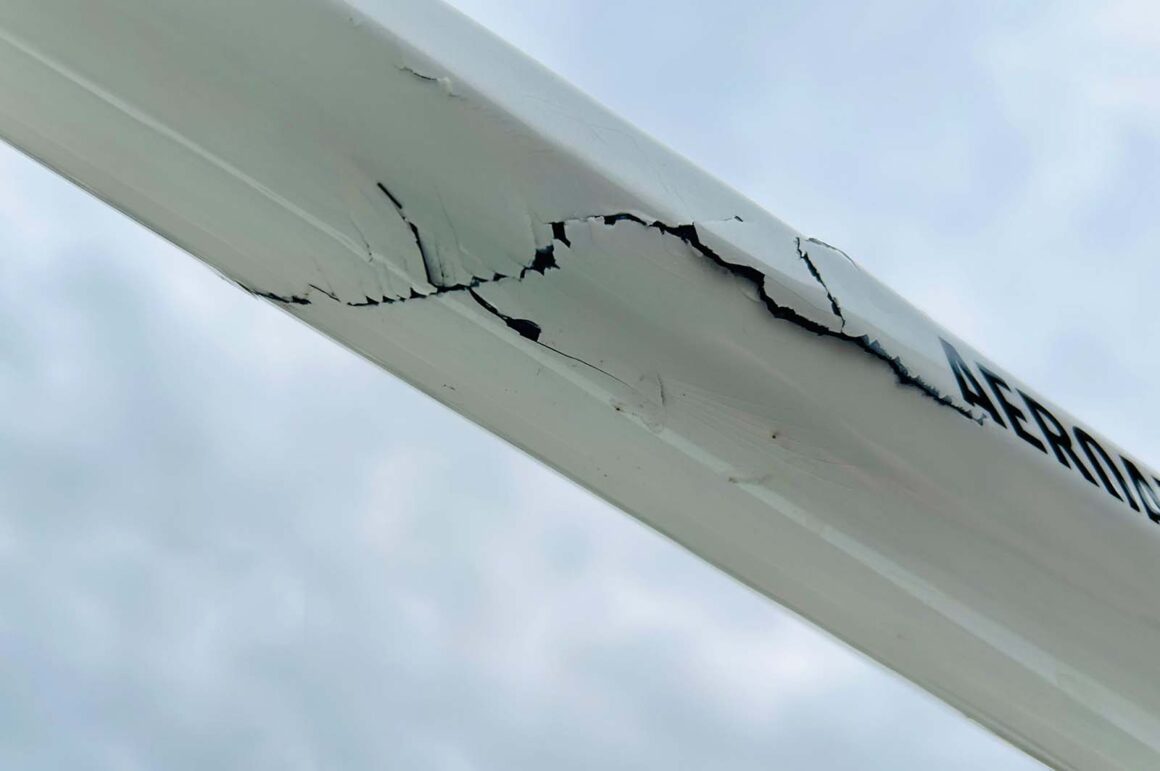 racefiets met schade